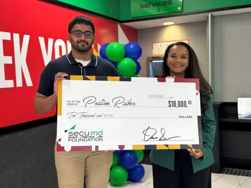 Pratim Raiker $10,000 SECU MD Foundation
