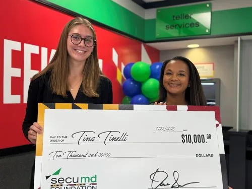 Tina Tinelli $10,000 SECU MD Foundation